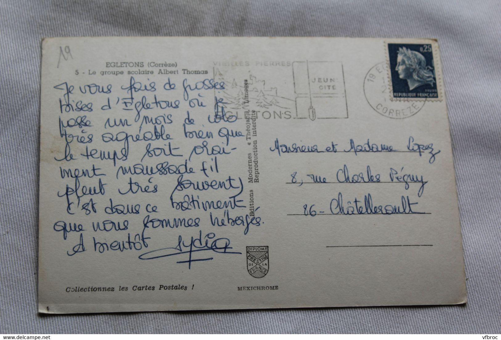 Cpm, Egletons, Le Groupe Scolaire Albert Thomas, Corrèze 19 - Egletons