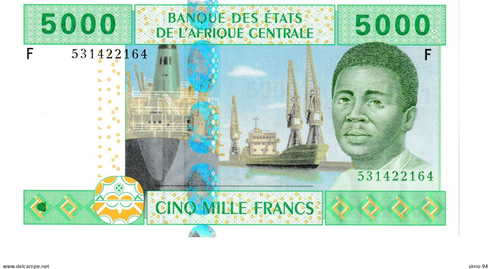 Central African States P.509Fc 5000 Francs 2002 Unc   EQUATORIAL GUINEA - West-Afrikaanse Staten