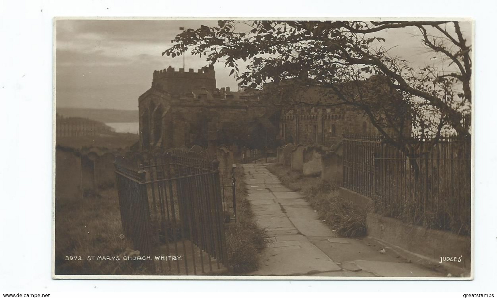 Postcard Yorkshire St.mary's Church Rp Judges Unusee But Dated 1920 - Whitby