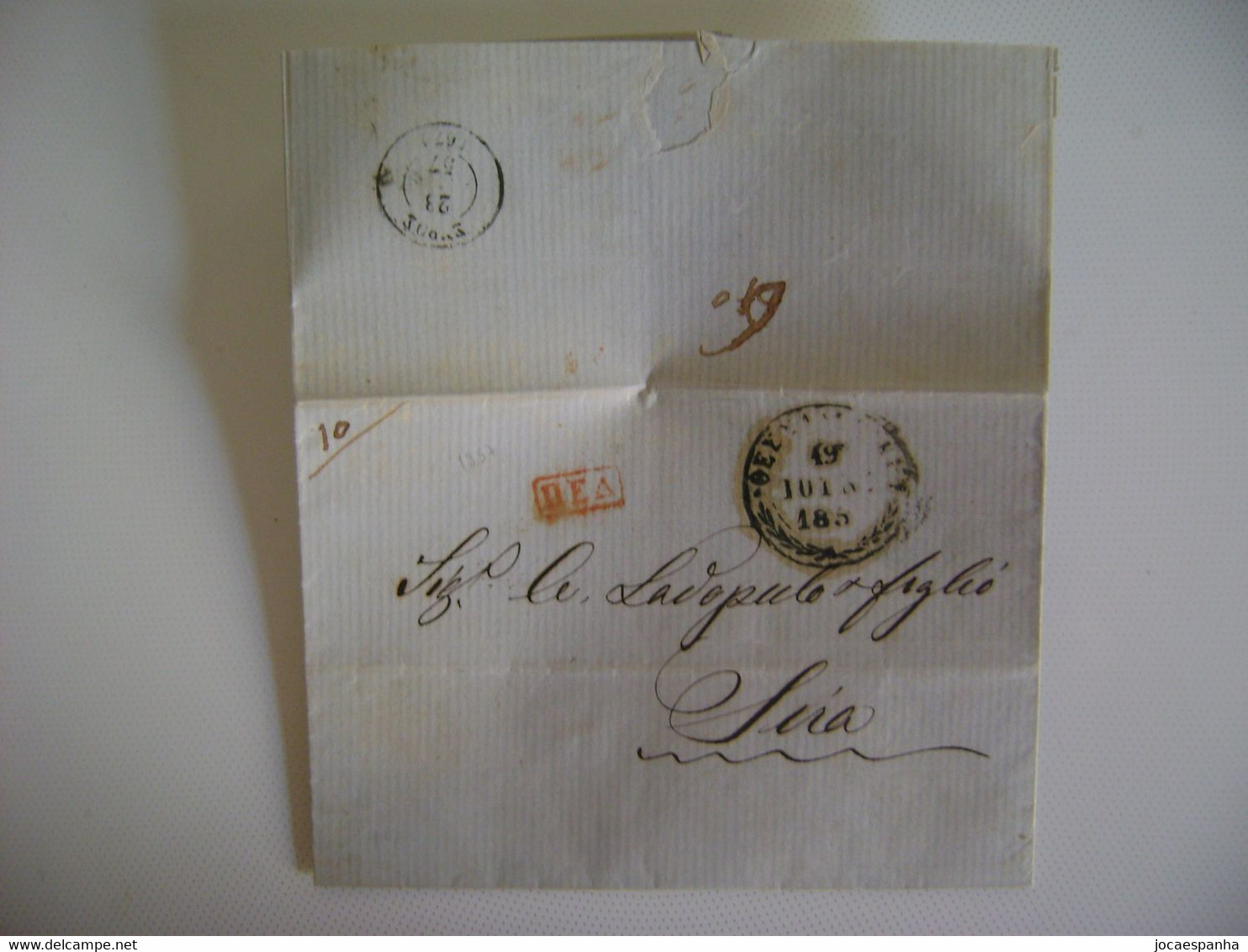GREECE - PRE-PHILATELIC LETTER SENT IN 1857 WITHOUT FURTHER INFORMATION ON THE STATE - ...-1861 Vorphilatelie