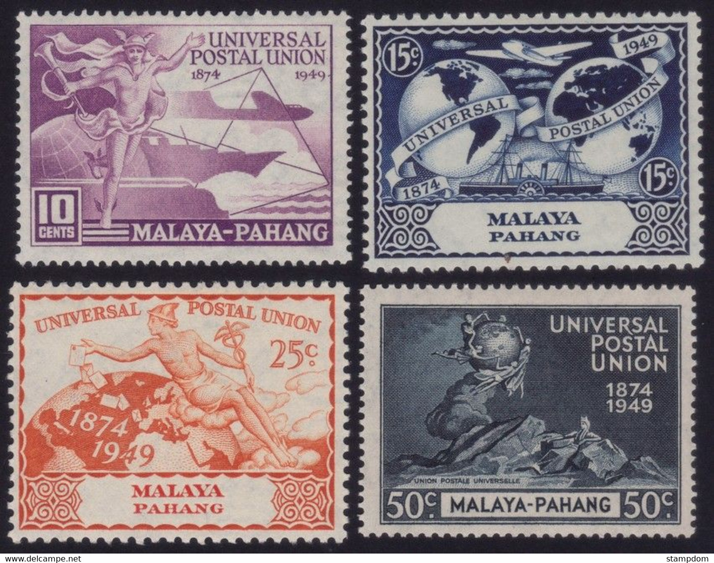 PAHANG 1949 UPU Set Sc#46-49 - MH @S4859 - Pahang