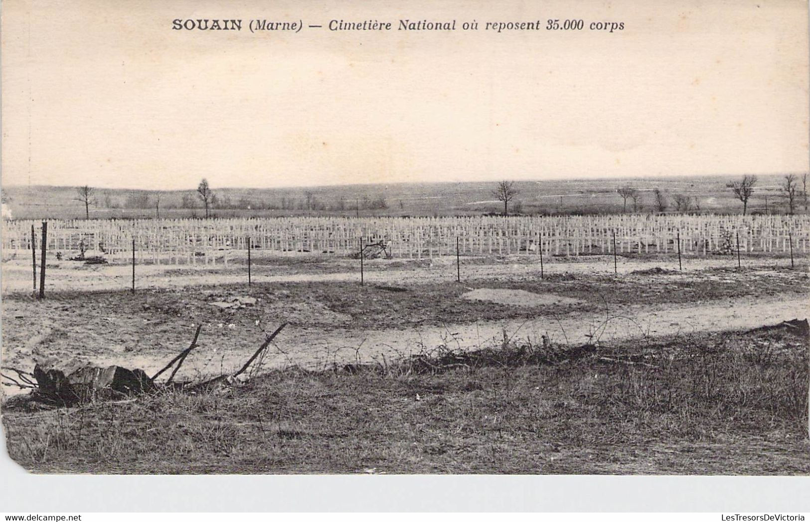 CPA - 51 - SOUAIN - Cimetière Nationnal Où Reposent 35 000 Corps - Souain-Perthes-lès-Hurlus