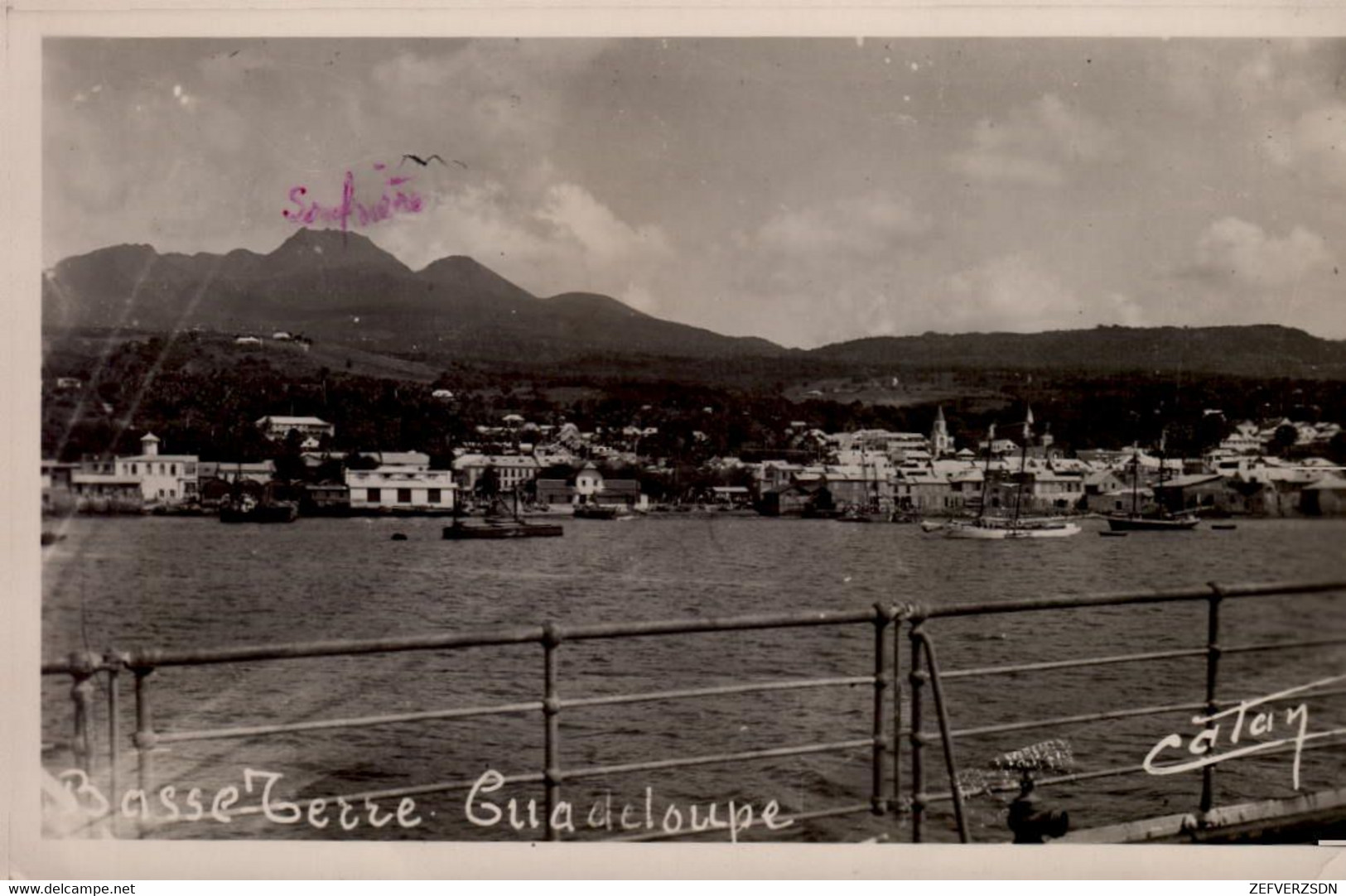 BASSE TERRE GUADELOUPE CARTE PHOTO RADE - Basse Terre