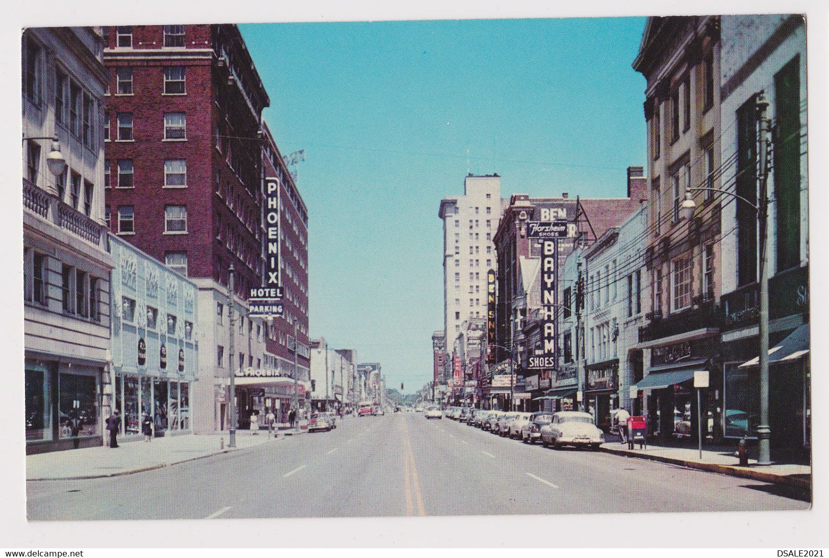 USA United States Lexington Kentucky Main Street With Many Old Car, Automobile Vintage 1960s Photo Postcard RPPc (42382) - Lexington