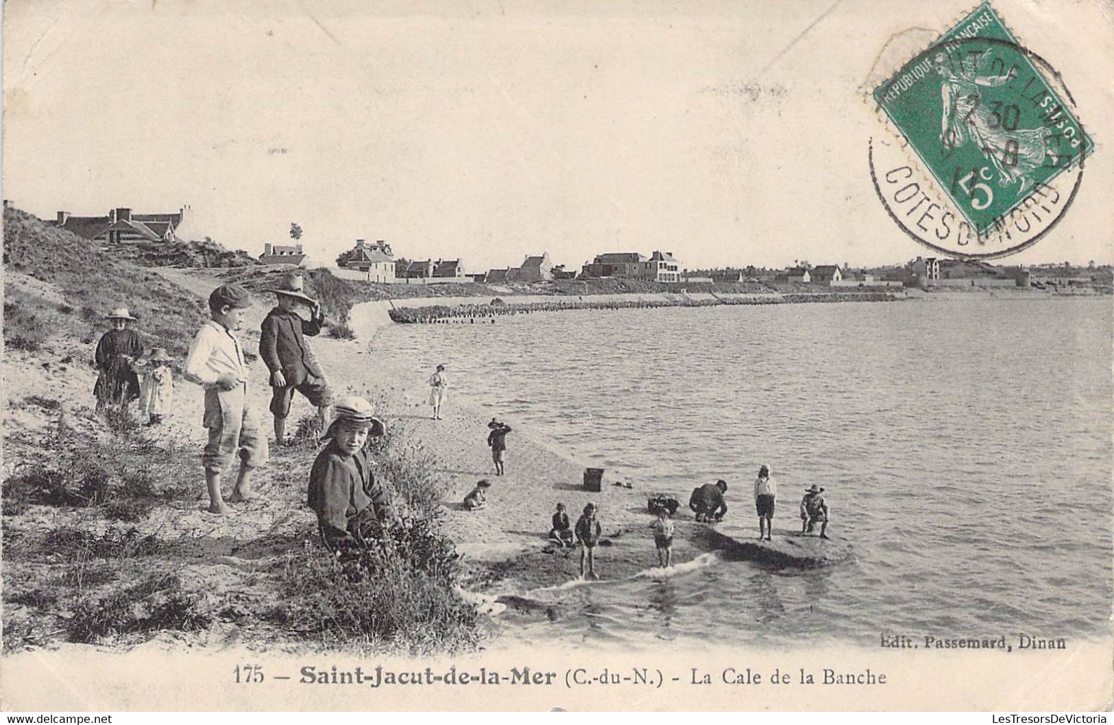 CPA France - Côtes D Armor - Saint Jacut De La Mer - Côte Du Nord - La Cale De La Banche - Animé - Mer - Plage - 1911 - Saint-Jacut-de-la-Mer