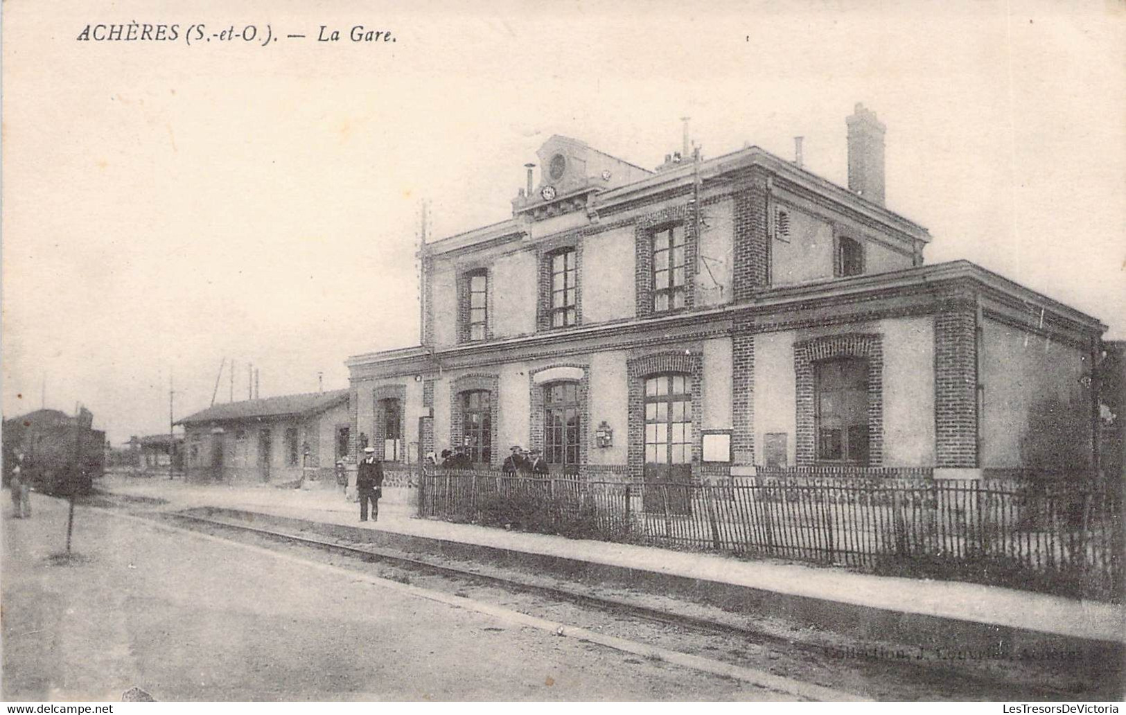 CPA France - Yvelines - Achères - S Et O - La Gare - Chemin De Fer - Animée - Collection J. Louvrier - Acheres