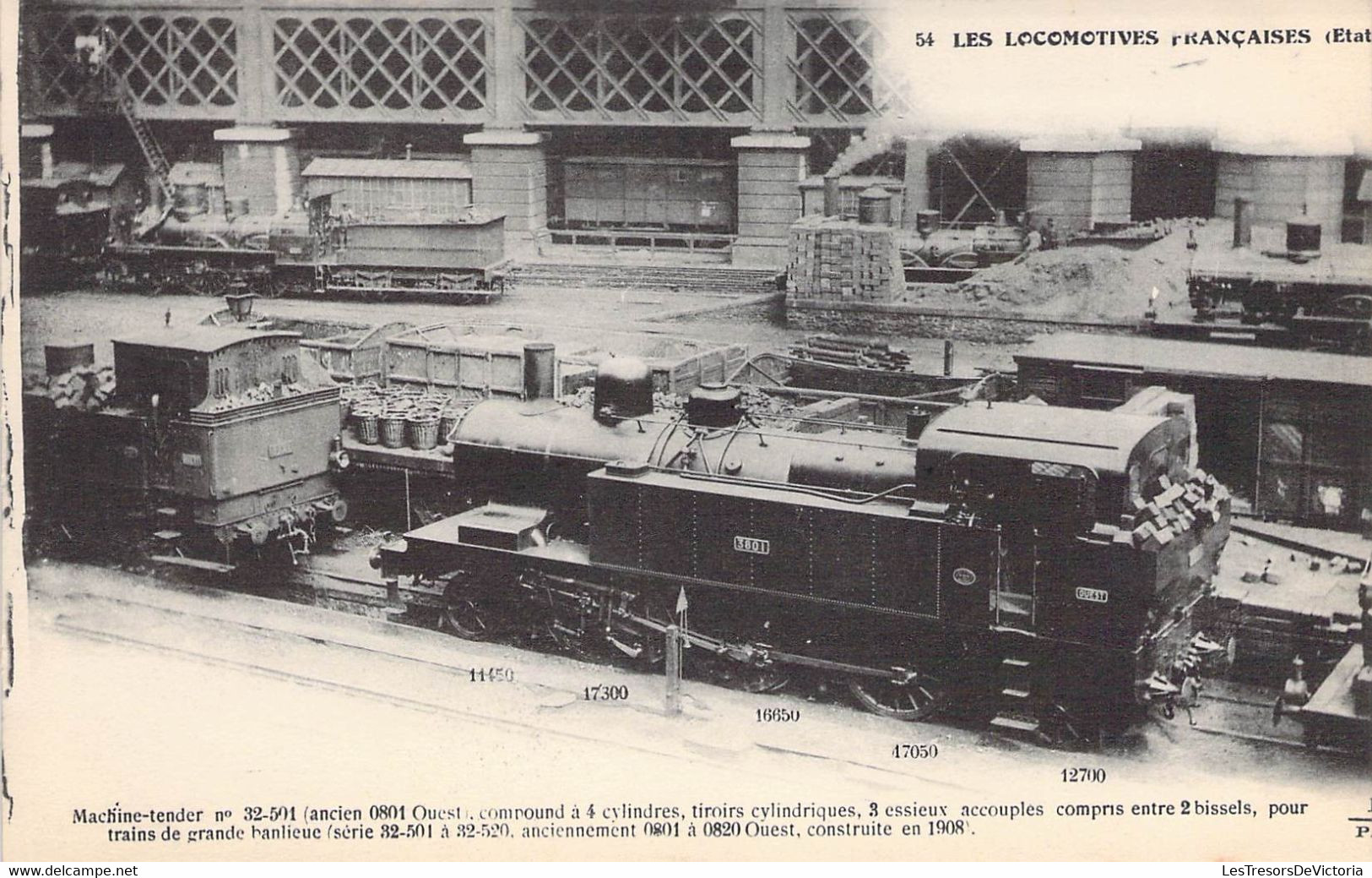 CPA - Les Locomotives Françaises - Collection F Flaury - Quai - Gare - Machine Tender - Construit En 1908 - Treinen