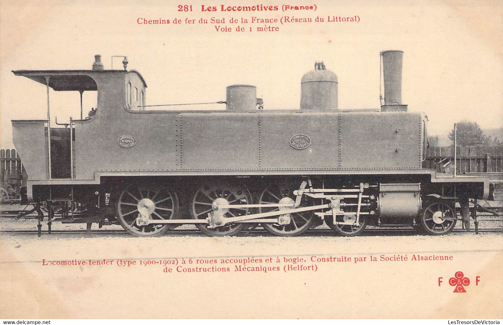 CPA France - Les Locomotives - Chemins De Fer Du Sud De La France - Réseau Littoral - Locomotives Tender - F Fleury - Treinen