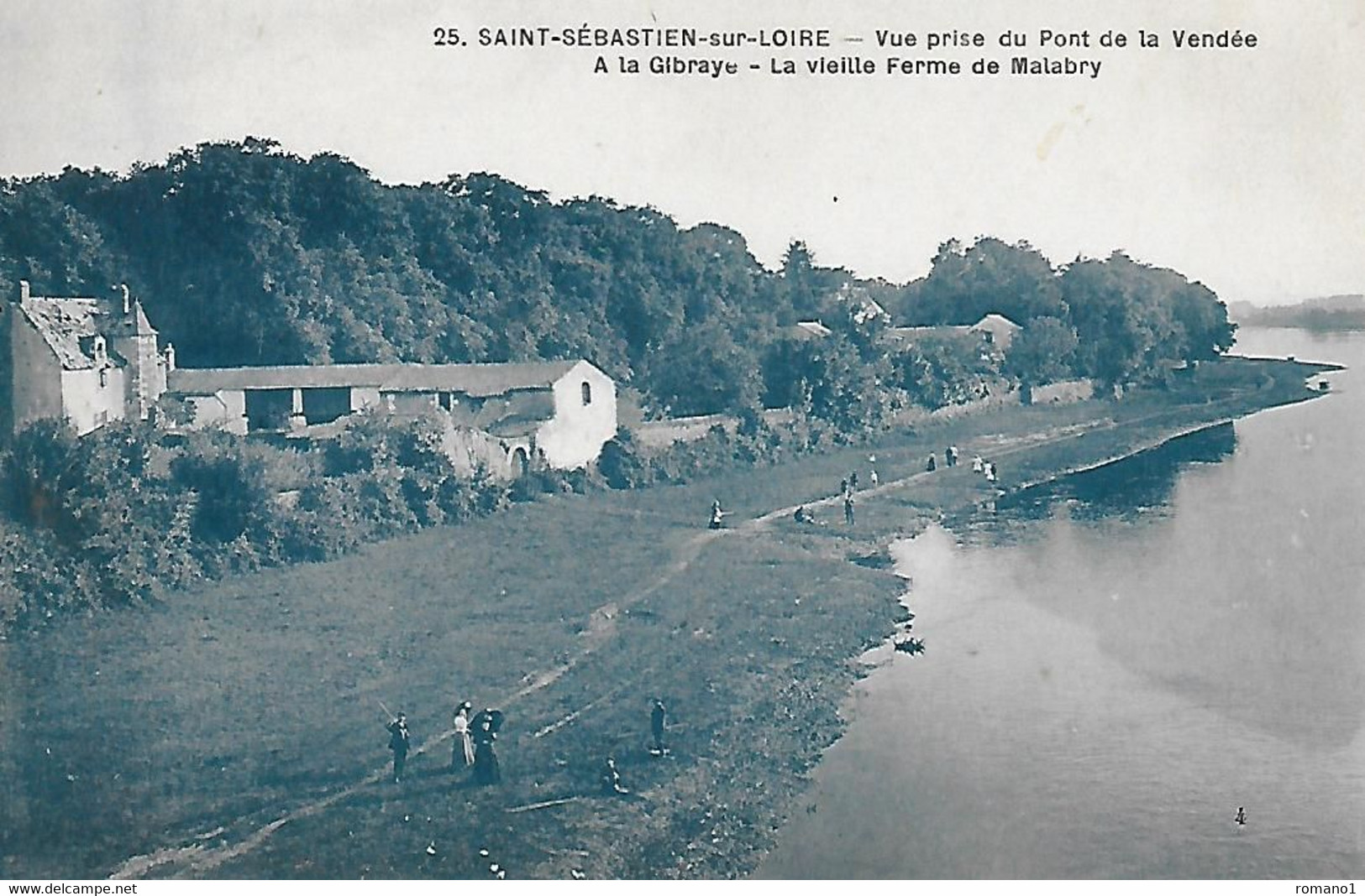 44)     SAINT SEBATIEN Sur LOIRE - Vue Prise Du Pont De La Vendée à La Gibraye - La Vieille Ferme De Malabry - Saint-Sébastien-sur-Loire