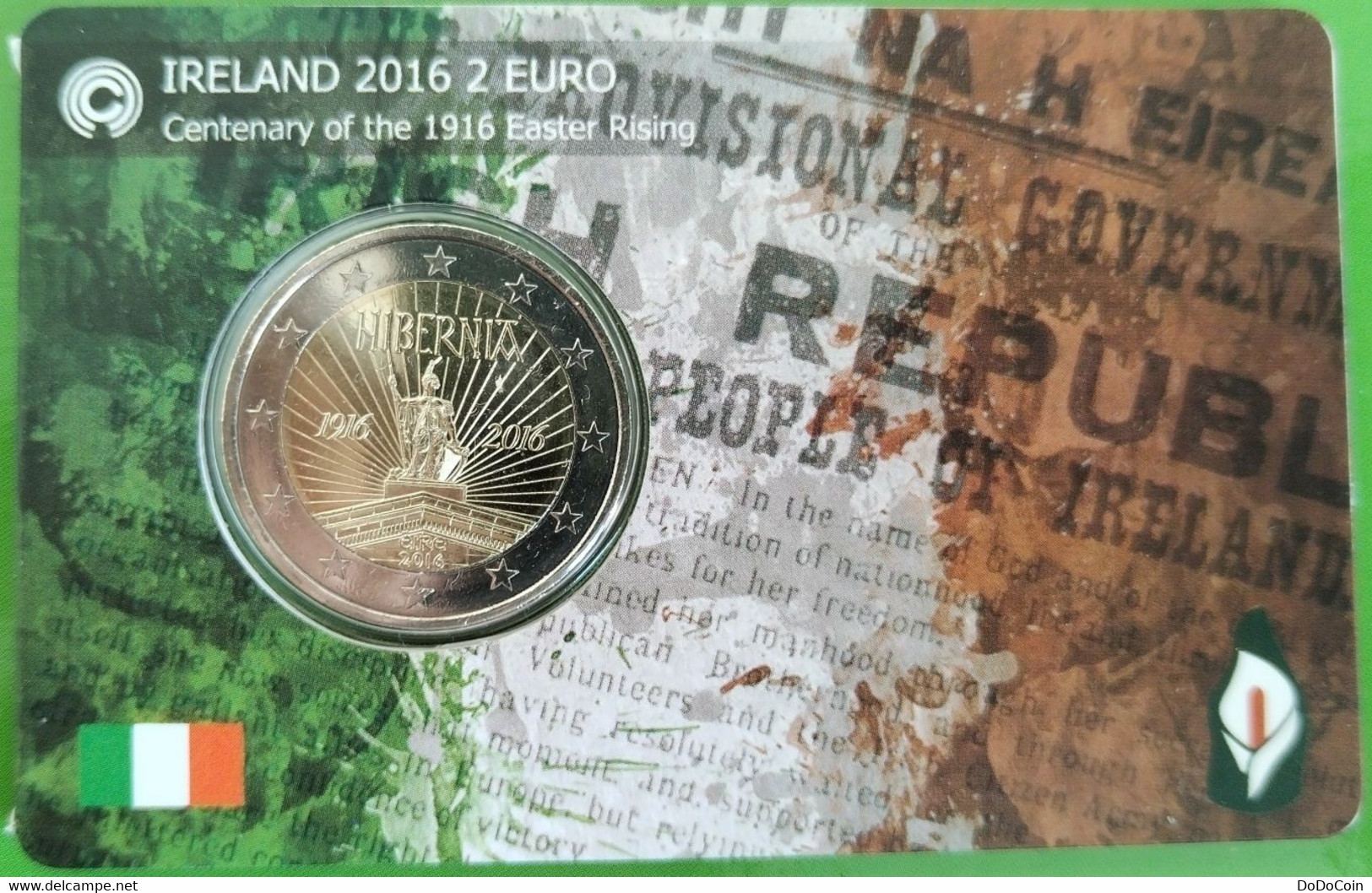 Ireland, 2016, 2 Euro, The Centenary Of The 1916 Easter Rising, Coincard (unofficial) - Ireland