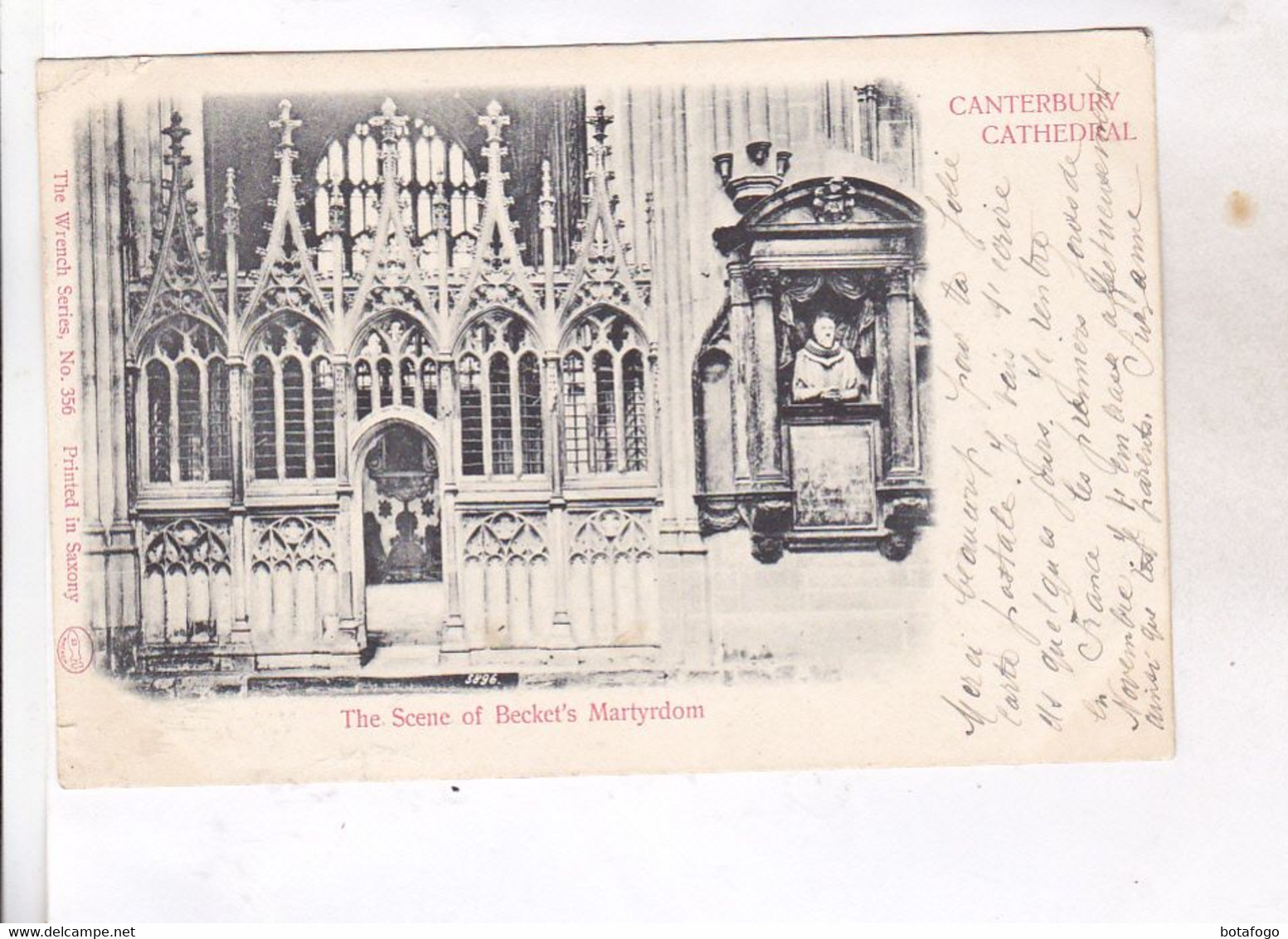 CPA  CANTERBURY CATHEDRAL       En 1901! (voir Timbre ) - Canterbury