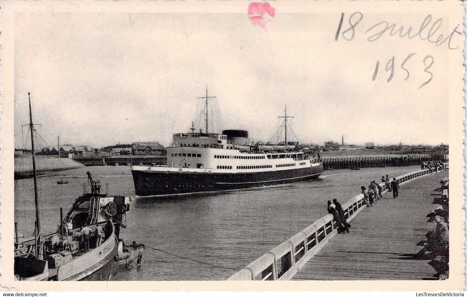 CPA - OSTENDE - La Malle PRINCE PHILIPPE - 18 Juillet 1953 Non Officielle Date Au Crayon De Bois - Steamers