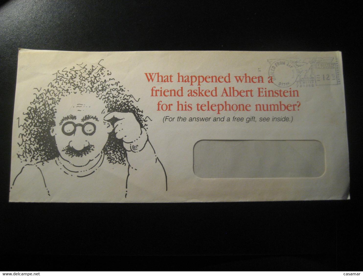 MENLO PARK Albert Einstein Physics Physique Science Telephone Phone Meter Mail Cancel Cover USA - Albert Einstein