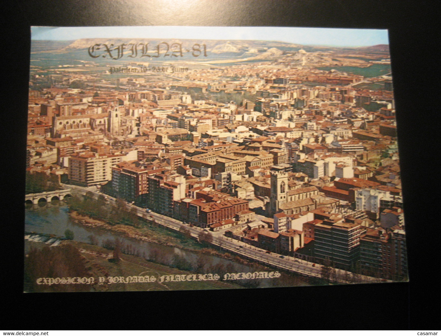 PALENCIA 1981 Exfilna Carrion River Correo A Pie Castle Big Card Proof SPAIN Document - Essais & Réimpressions