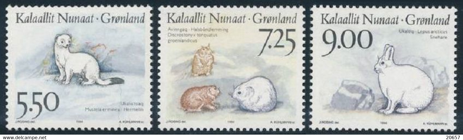 Danmark Gronland  0237/49 Lapin, Lièvre, Hermine, Souris - Arctic Wildlife