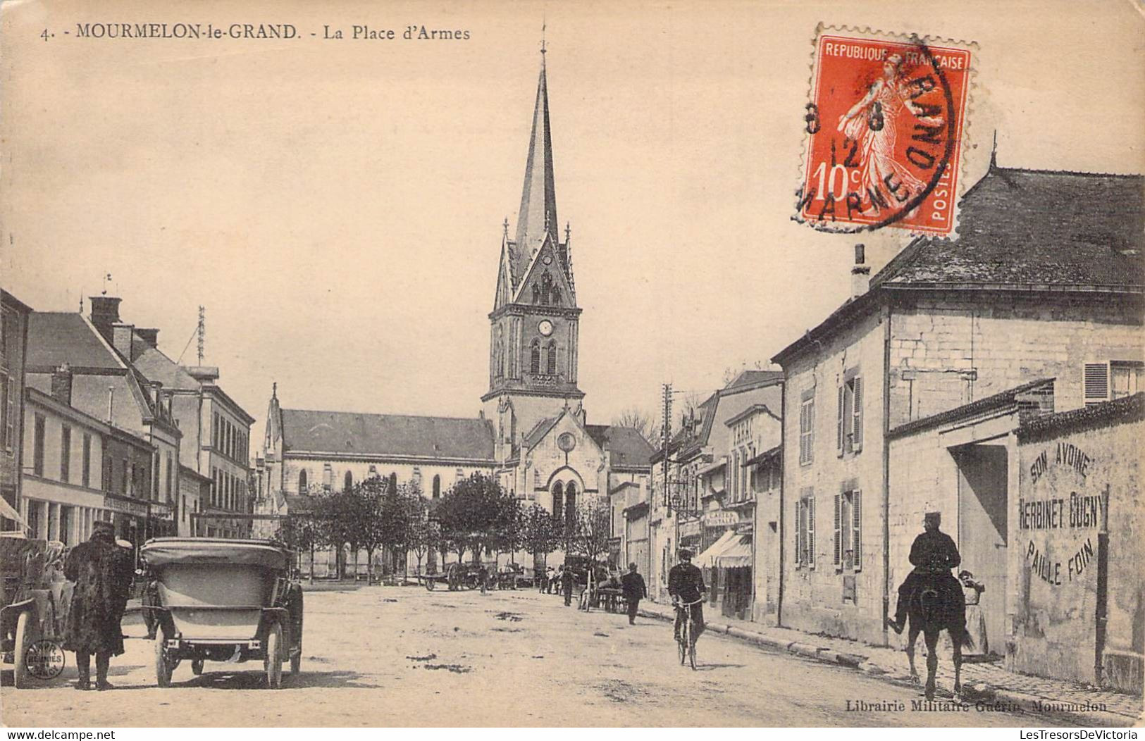 CPA - 51 - MOURMELON - Lot De 3 Cartes Avec Chacune La Vue Sur L'église De Mourmelon Et La Place - Mourmelon Le Grand