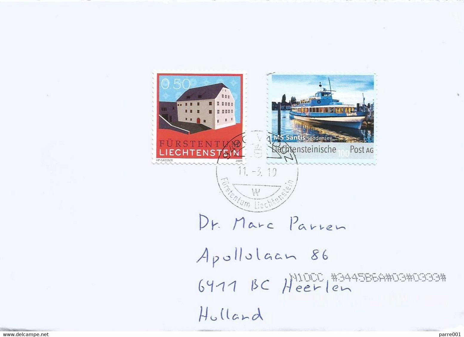 Liechtenstein 2019 Vaduz River Boat MS Säntis Bodensee Cover - Storia Postale