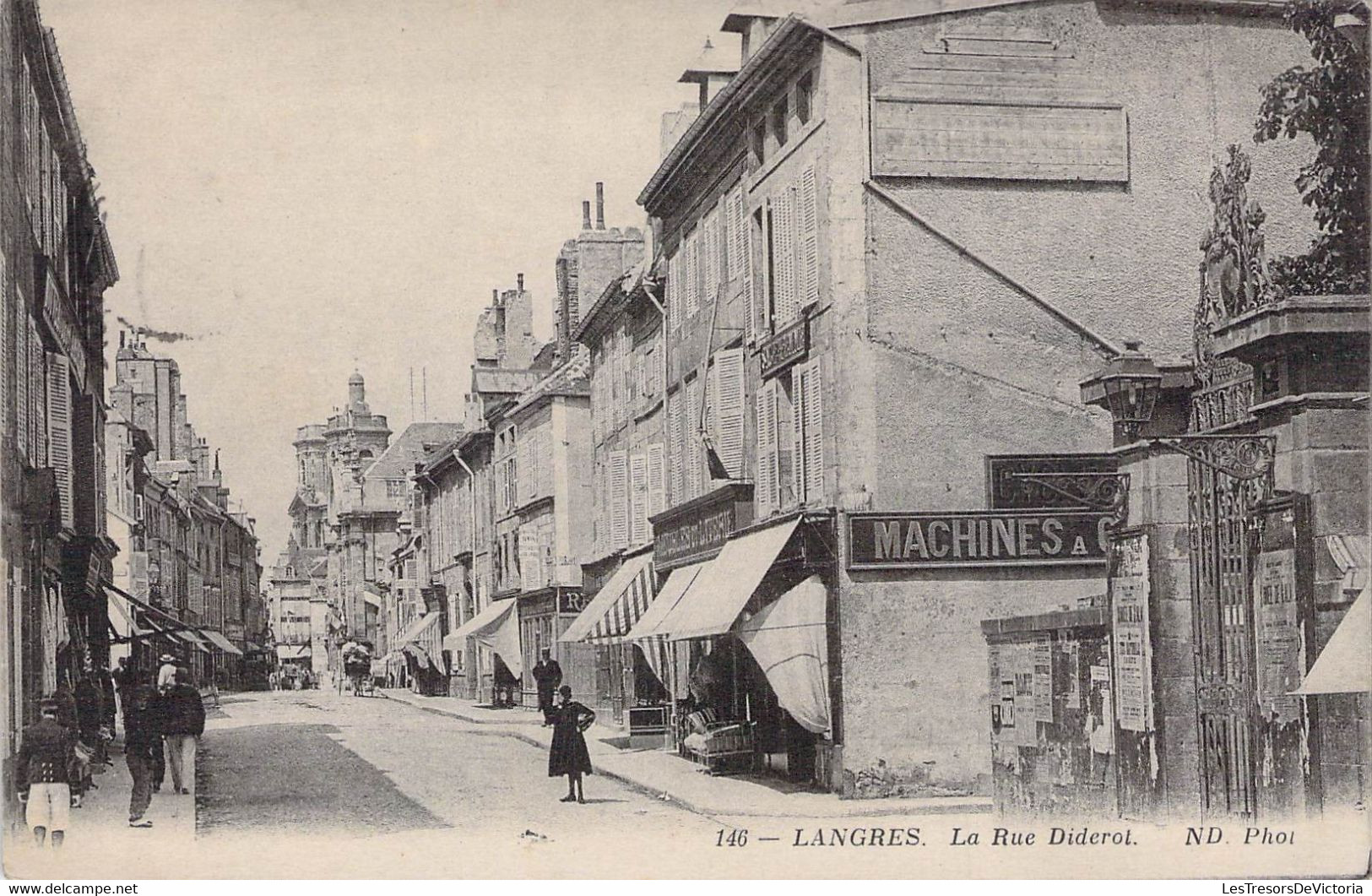 CPA - 52 - LANGRES - La Rue Diderot - Commerces - Carte Animée - Langres