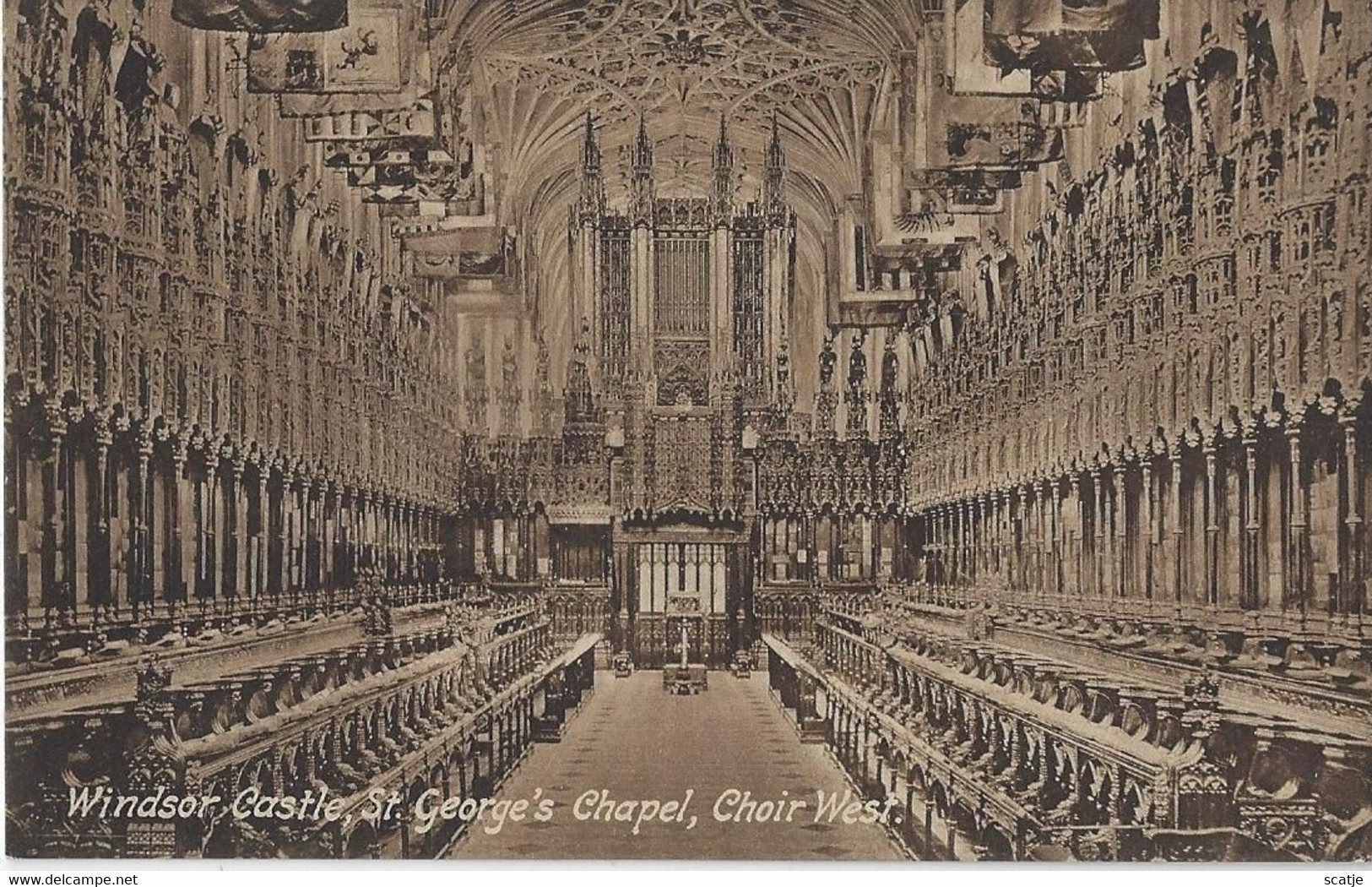 Windsor Castle,   St. Georges  Chapel,   Choir West. - Windsor