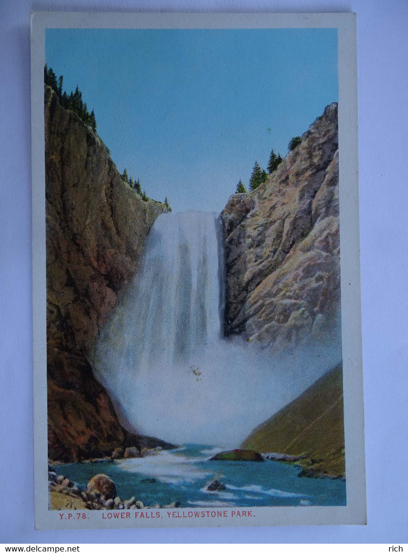 CPA USA - YP 78 - Lower Falls, Yellowstone Park - Yellowstone