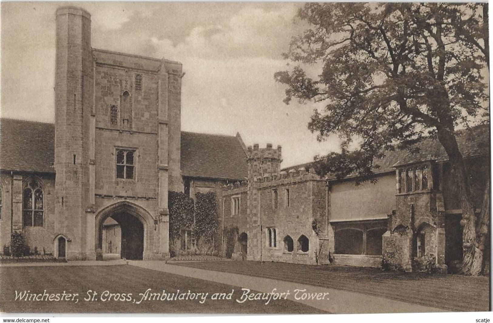 Winchester,   St. Cross,  Ambulatory And Beaufort Tower. - Winchester