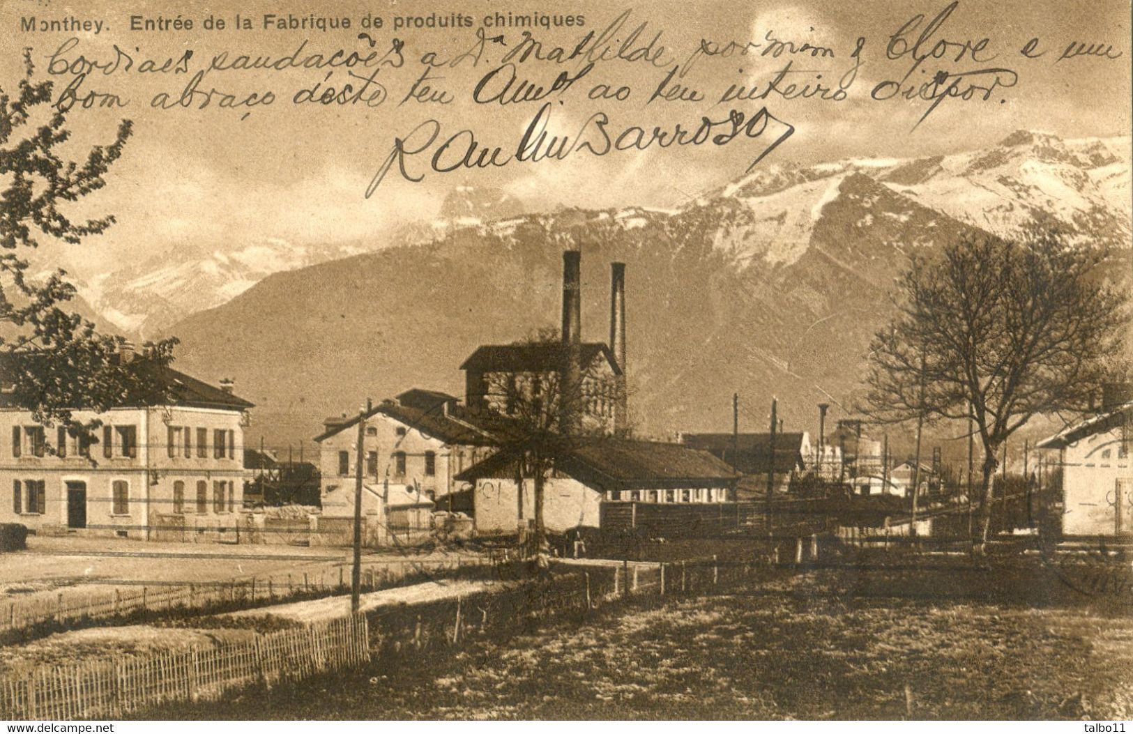 Suisse - Monthey - Entrée De La Fabrique De Produits Chimiques - Monthey