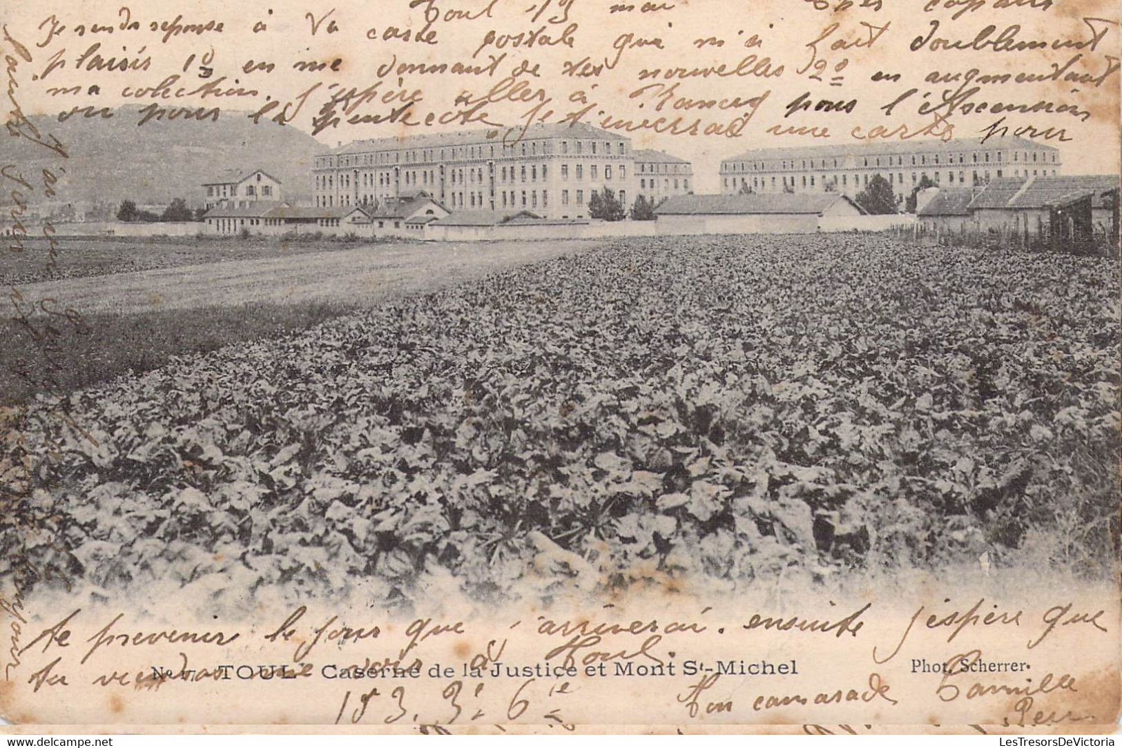 CPA - 54 - TOUL - Caserne De La Justice Et Mont St Michel - Caserme