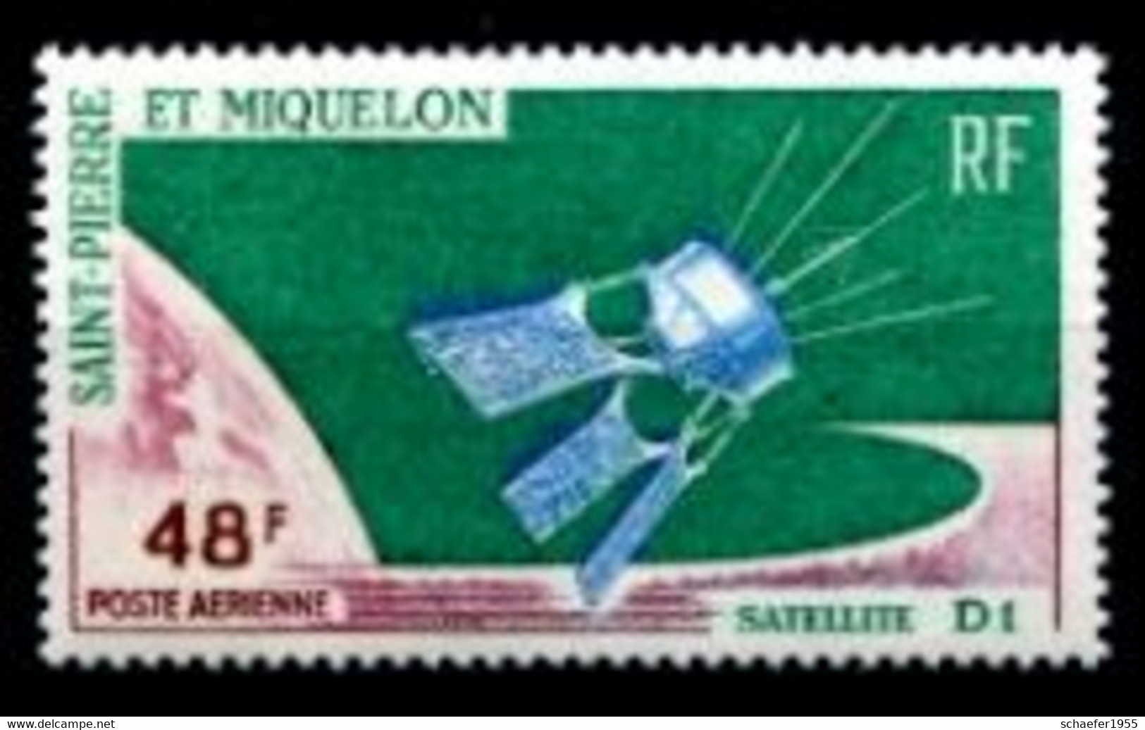 Saint Pierre Et Miquelon 1966 Satellite D1 FDC + Stamp - America Del Nord