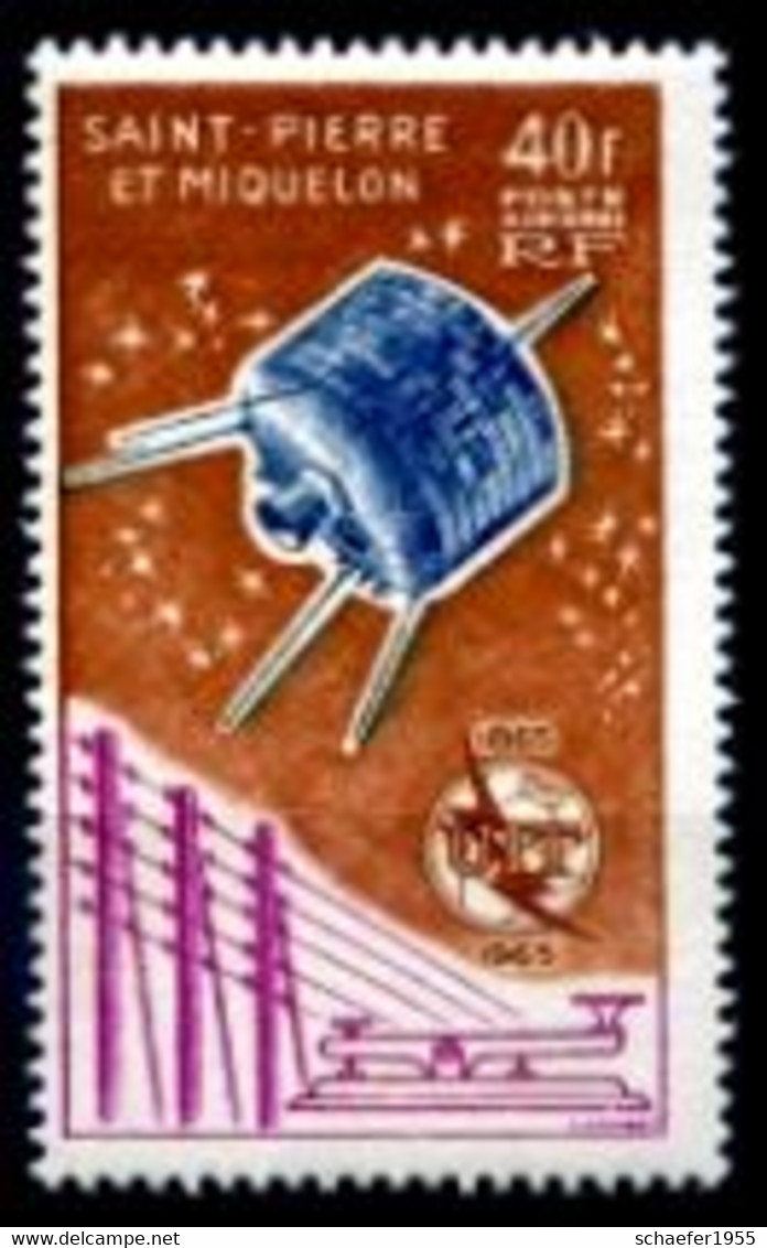 Saint Pierre Et Miquelon 1965 Syncom II FDC + Stamp - America Del Nord