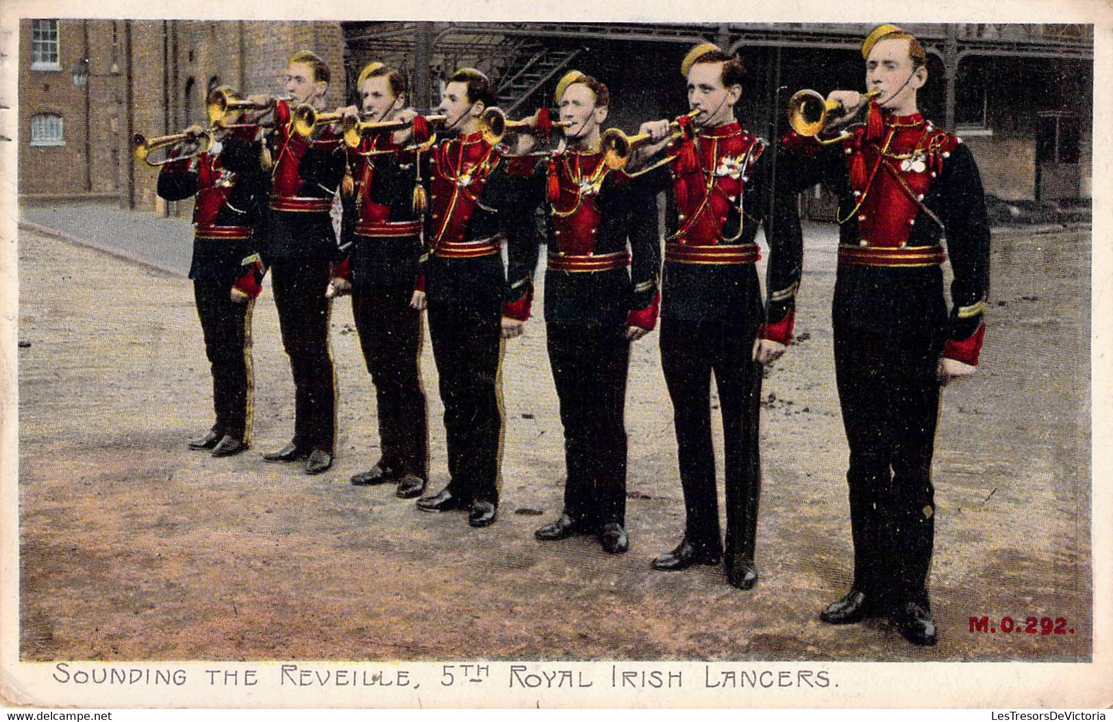 CP - MILITARIA - 5th Royal Irish Lancers Sounding The Reveille - Clairon - Taylor's Orthochrome - Régiments