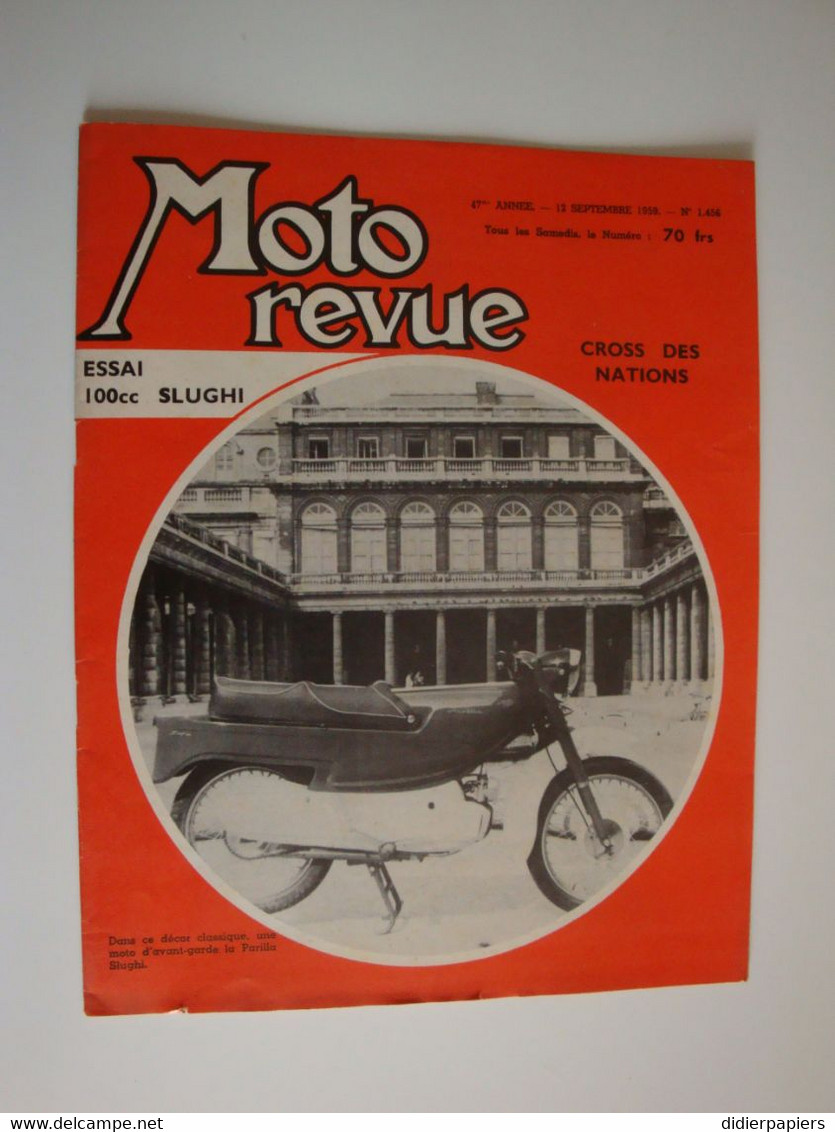Moto-Revue,1959,essai De La Parilla Slughi 100cc,cross Des Nations,la Bultaco "Tralla 101 Gran Turismo" - Moto