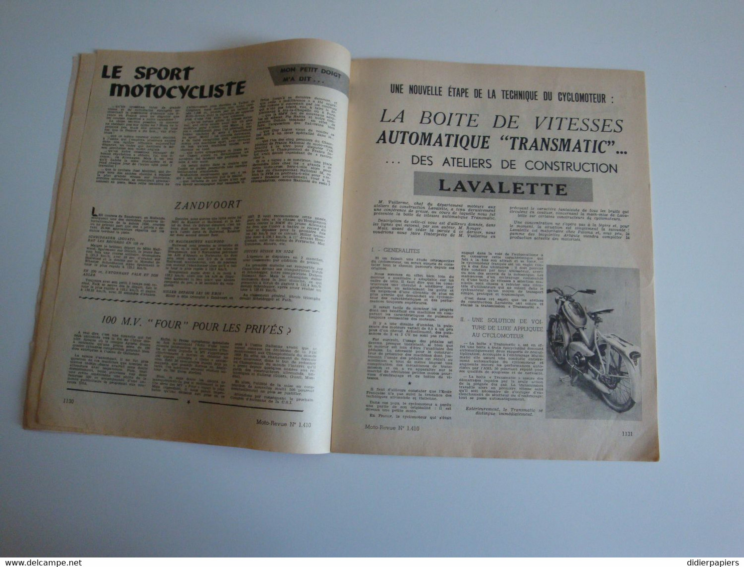 Moto-Revue,1958,salon De La Moto 58,Matchless 250cc,Royal-Enfield,le Vélovap,champions Suédois - Motorrad