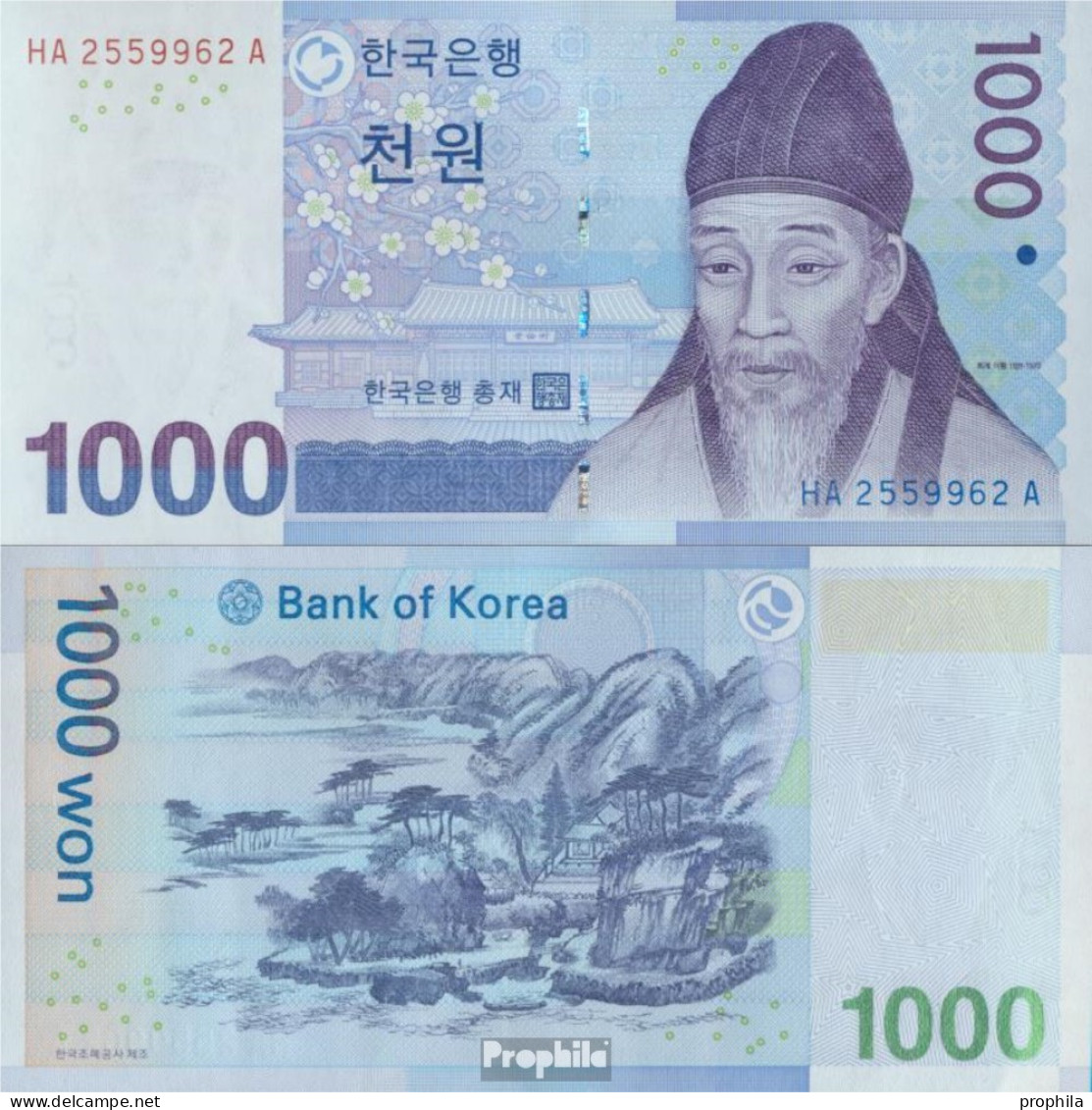 Süd-Korea Pick-Nr: 54a Bankfrisch 2007 1.000 Won - Corea Del Sur