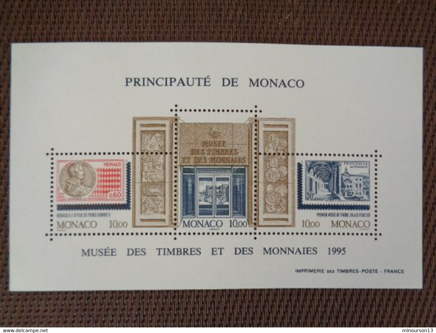 1995 BLOC Y&T N° 69 ** - MUSEE DES TIMBRES ET DES MONNAIES - Neufs