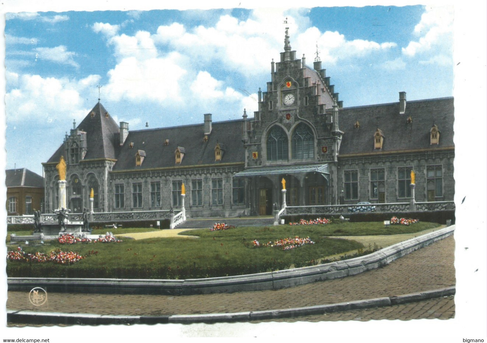 Lot De 5 Cartes Binche Gare - Hôtel De Ville -Remparts - Collégiale - Binche