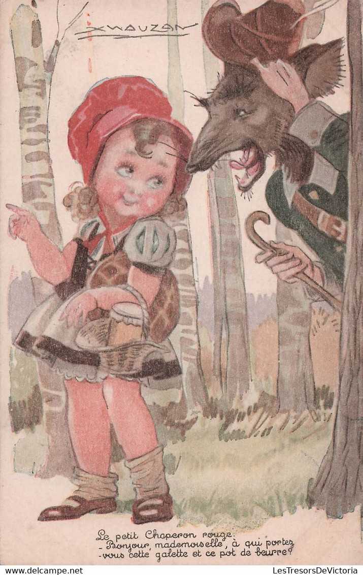 CPA Illustrateur - Mauzan - Le Petit Chaperon Rouge - Loup - Charles Perrault - Mauzan, L.A.