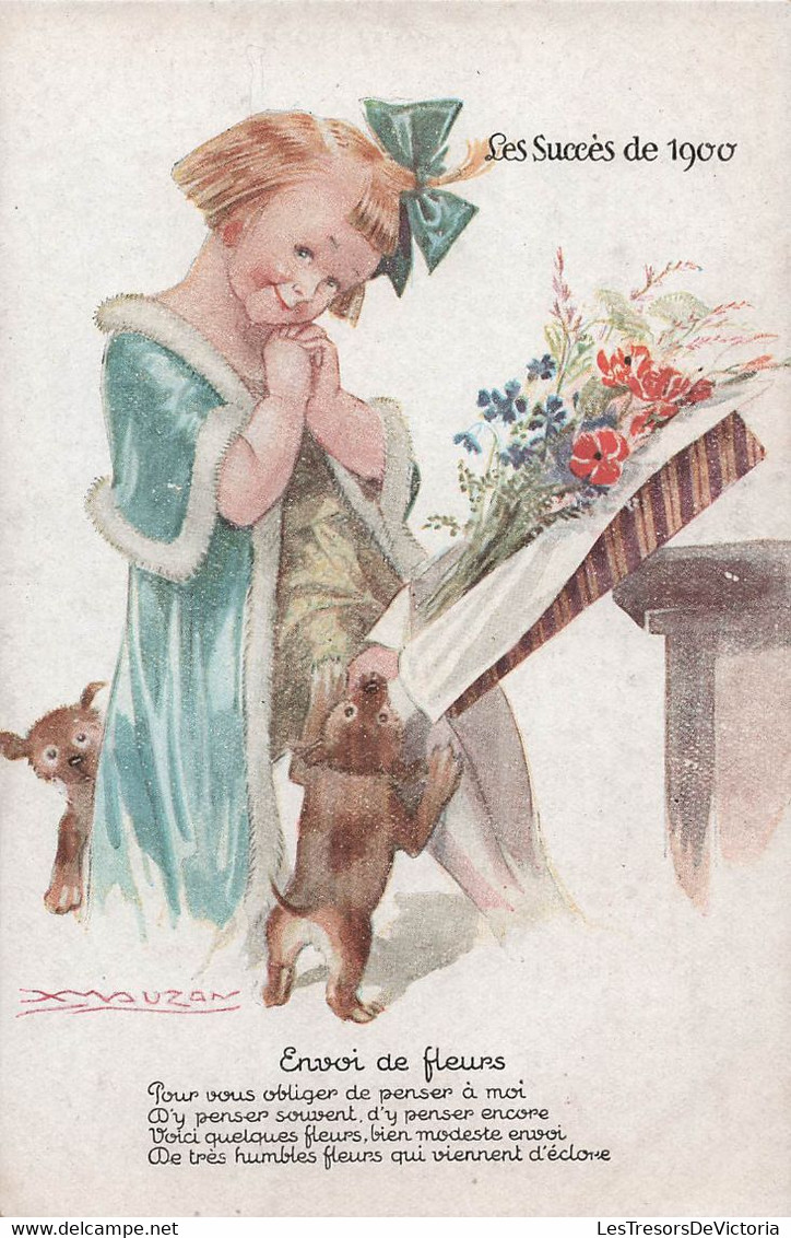 CPA Illustrateur - Mauzan - Les Succes De 1900 - Envoi De Fleurs - Chiens - Ed Enoch C - Mauzan, L.A.