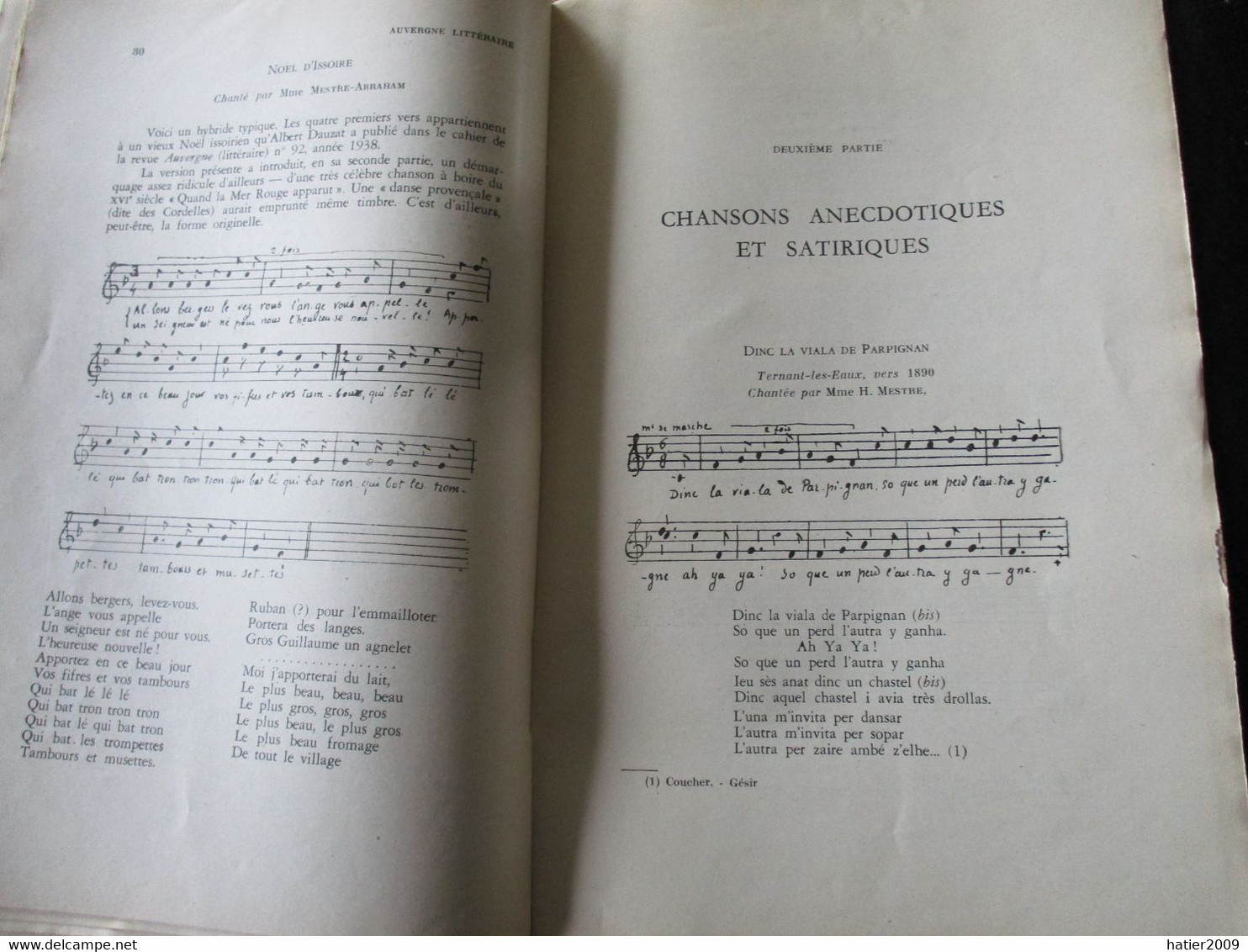 EN BASSE AUVERGNE à Travers Chants, 50 Chansons Recueillies Par Mme Abraham / BALME Exemplaire N°137 De1952 - Auvergne