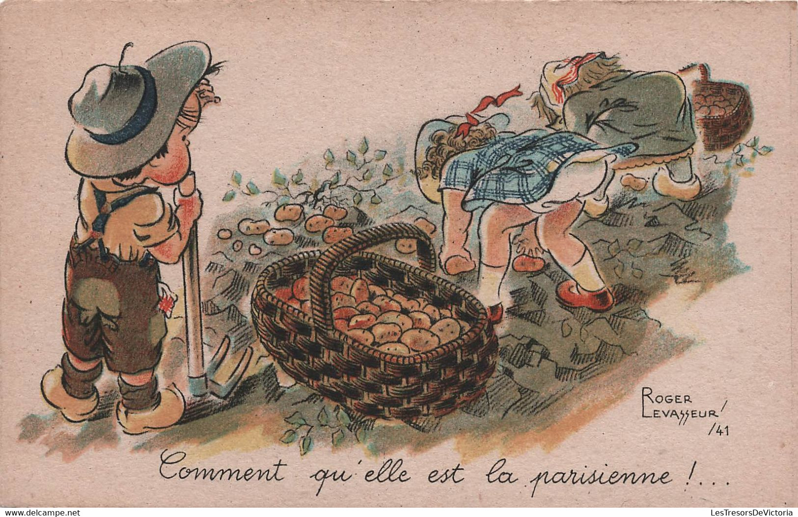 CPA Illustrateur - Roger Levasseur - Humour - Comment Qu'elle Est La Parisienne - Culotte - R Hamel Paris - Levasseur, Roger