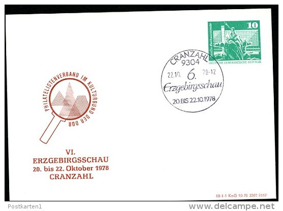DDR PP16 D2/012 Privat-Postkarte ERZGEBIRGSSCHAU CRANZAHL Sost.1978  NGK 4,00 € - Privé Postkaarten - Gebruikt