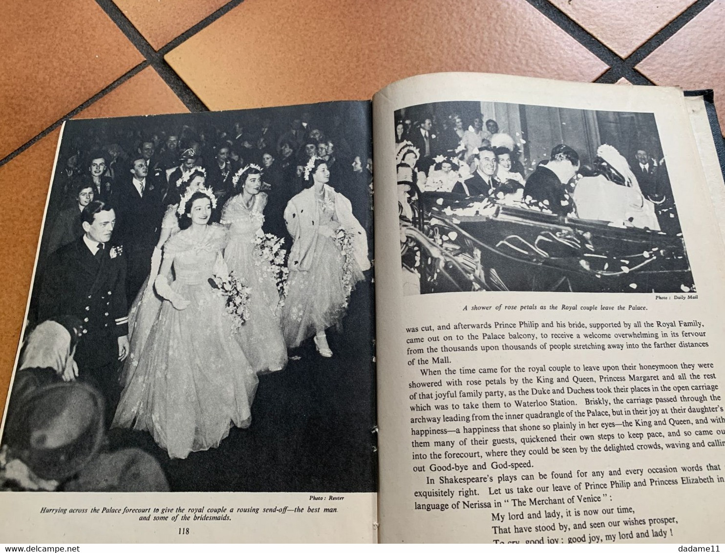 Livre Elisabeth II mariage 1947 Royal Wedding