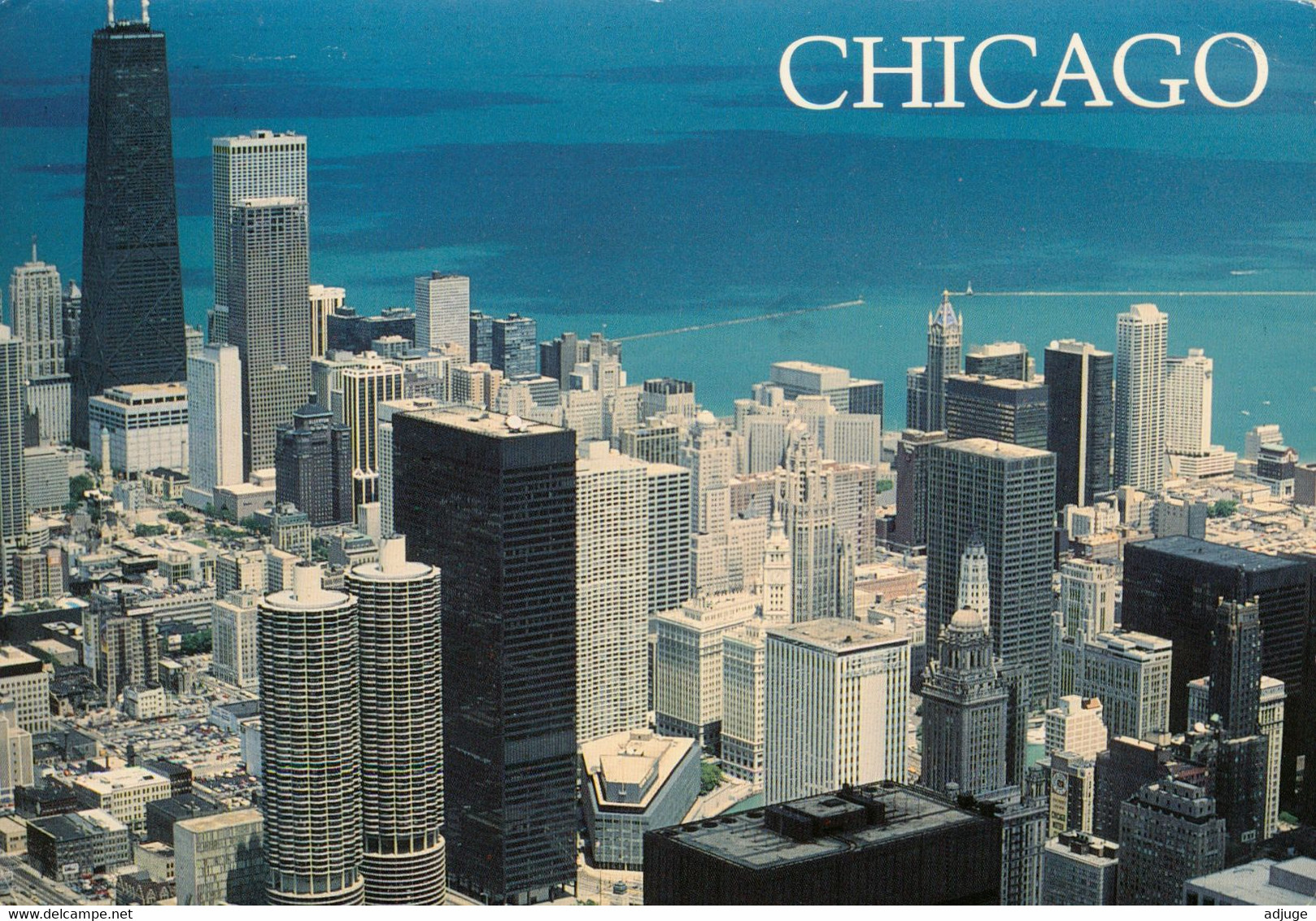 CPM GF-CHICAGO - On Lake Michigan _Panoramique_Phot. Karina WANG_ Oblitération MILWAUKIE 1989 ***2 SCAN - Milwaukee