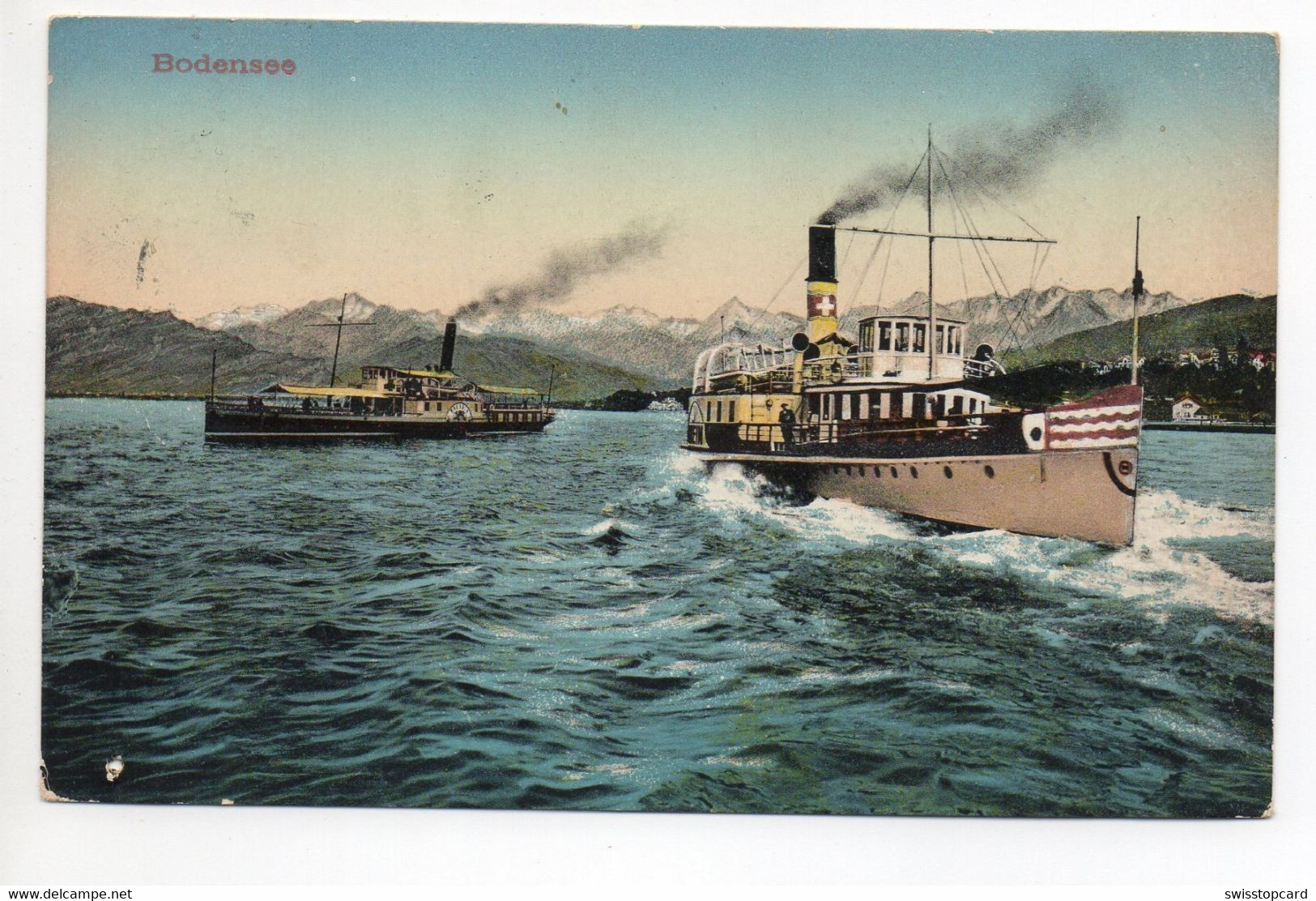 ARBON Dampfschiff Auf Dem Bodensee Gel. 1911 V. Arbon N. Ragaz - Arbon