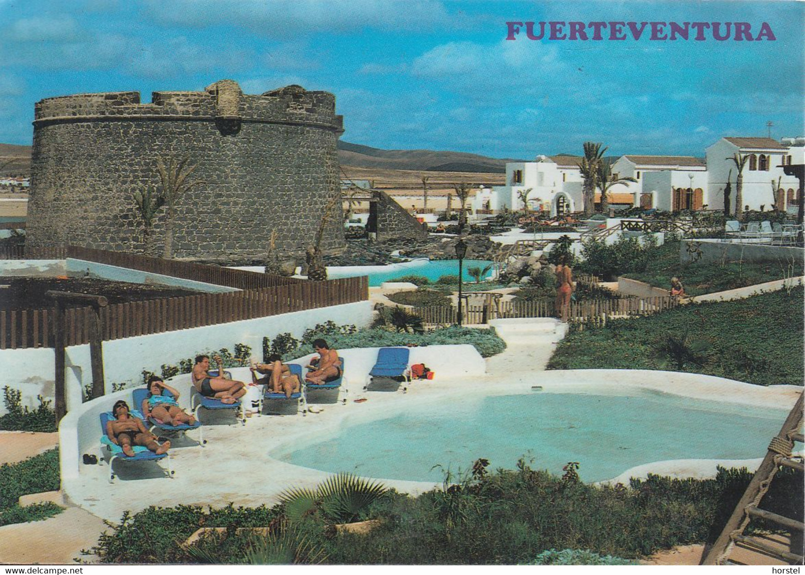 Spanien - Fuerteventura - Caleta De Fustes - Hotel Barcelo Castillo Beach - Swimming Pool - Stamp - Fuerteventura