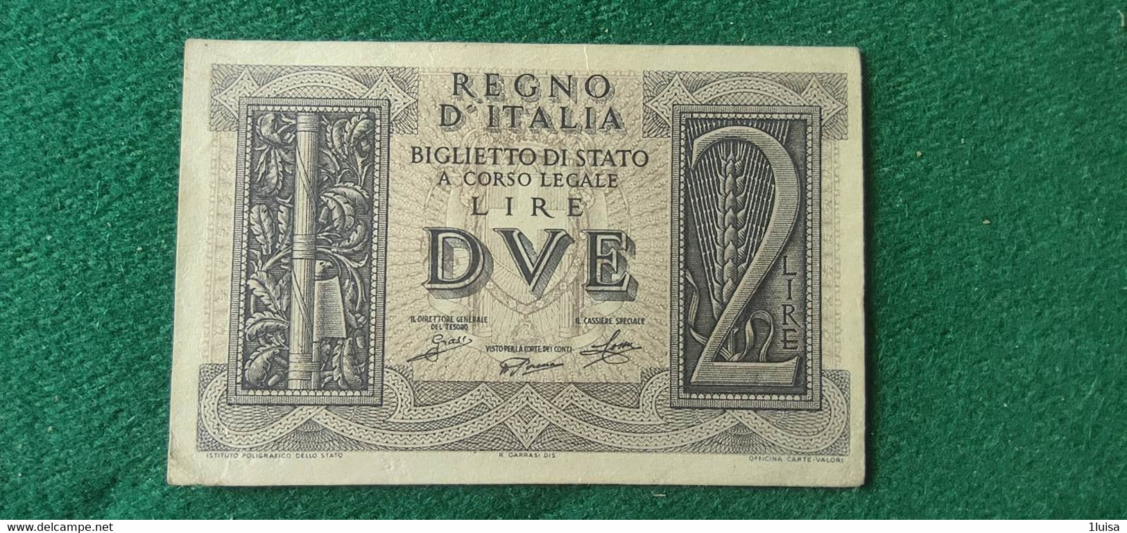 Italia  2 Lira 1939 - Italia – 2 Lire