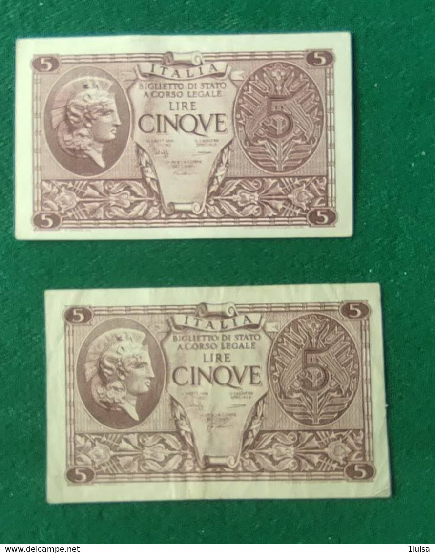 Italia  5 Lira 1944 - Italië– 5 Lire