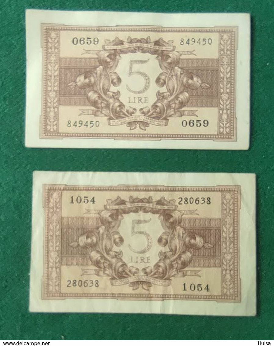 Italia  5 Lira 1944 - Italia – 5 Lire