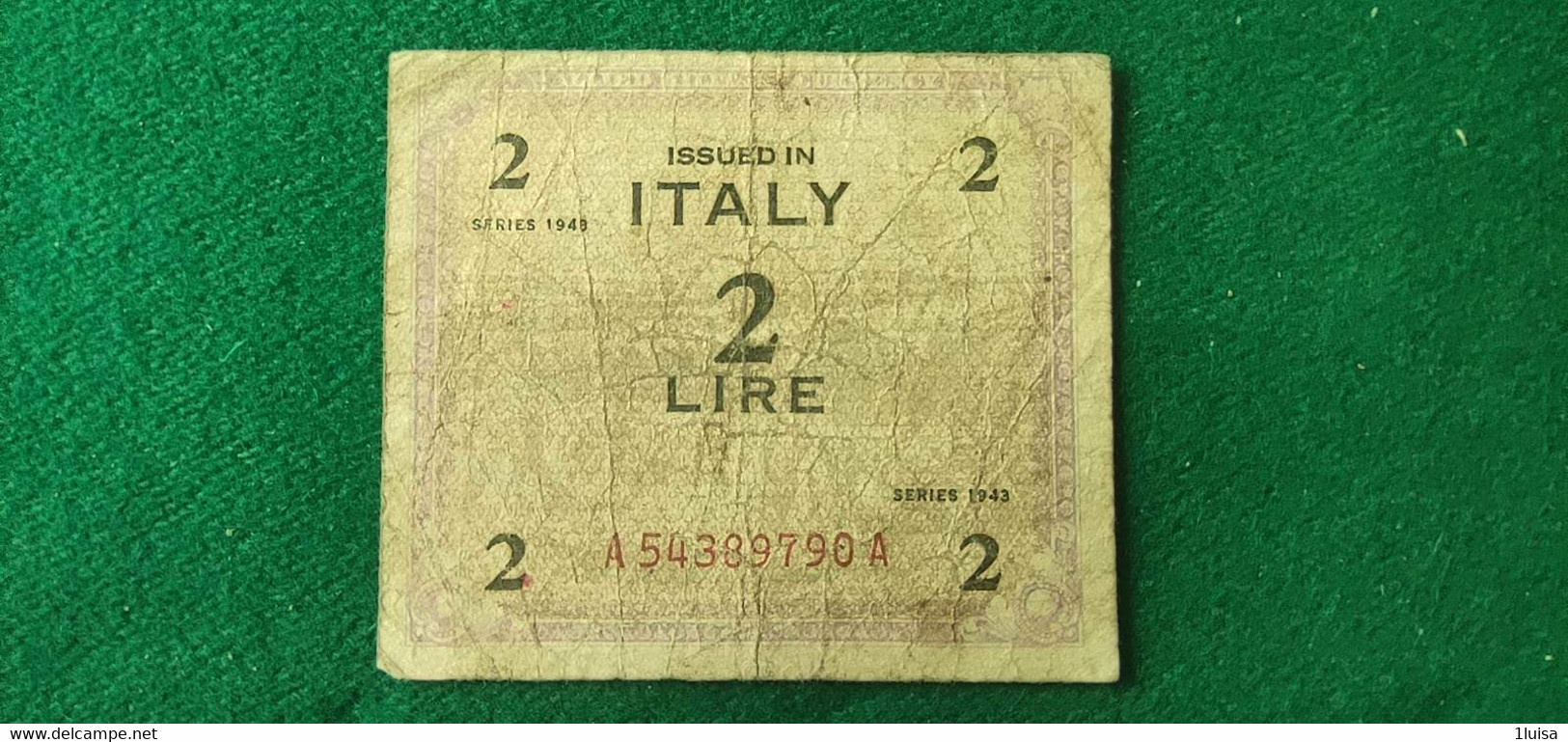 Italia 2 Lire 1943 - 2. WK - Alliierte Besatzung