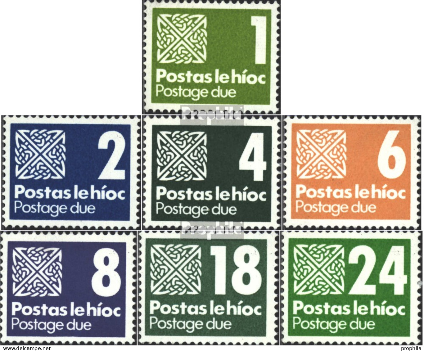 Irland P25-P31 (kompl.Ausg.) Postfrisch 1980 Portomarken - Postage Due