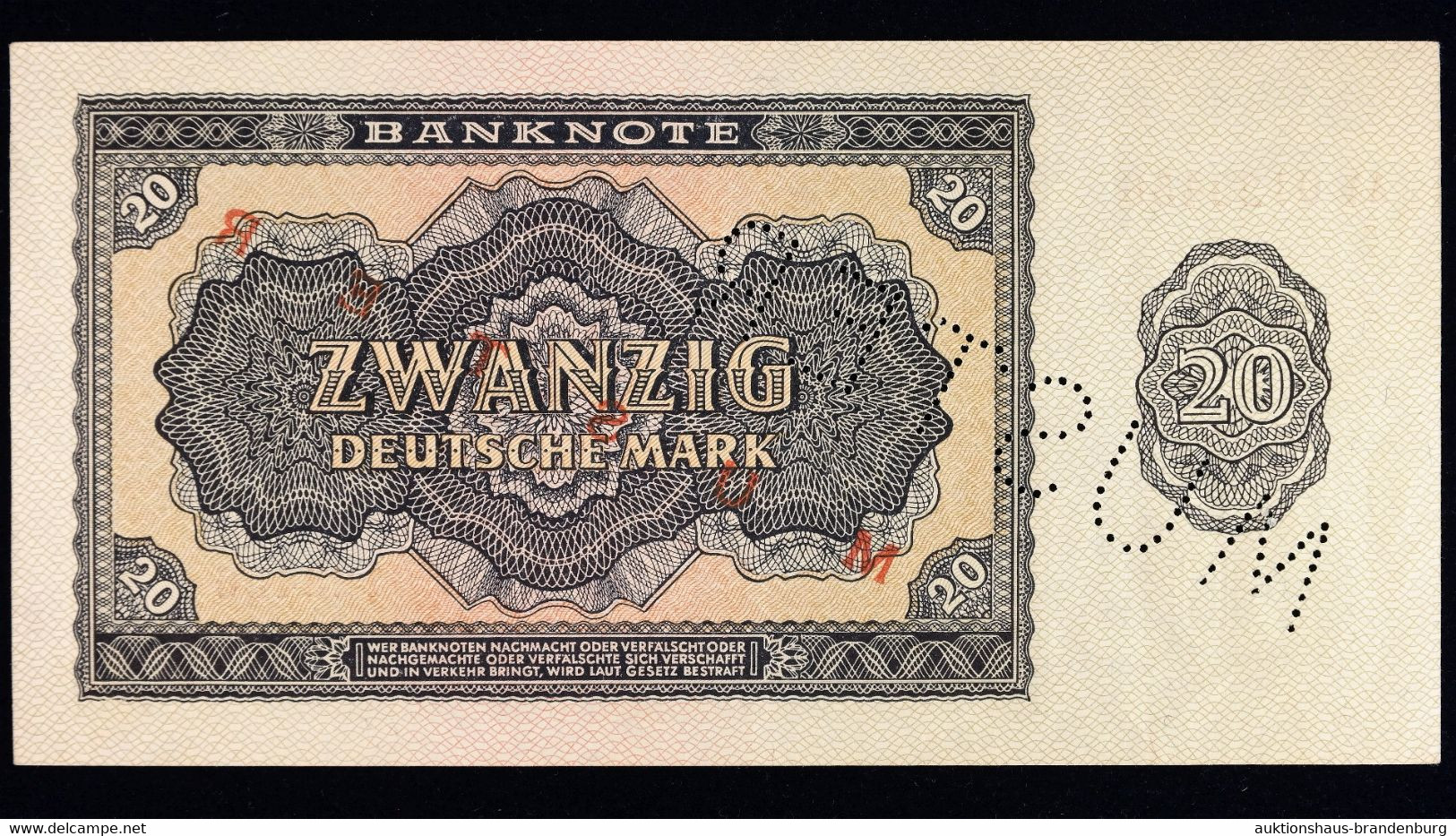 10 Und 20 Deutsche Mark Berlin DDR 1955 | MUSTERNOTEN | AA012345 + AA0123456 | DDR-12M1 + DDR-13M1 | Sehr Guter Zustand! - Collezioni